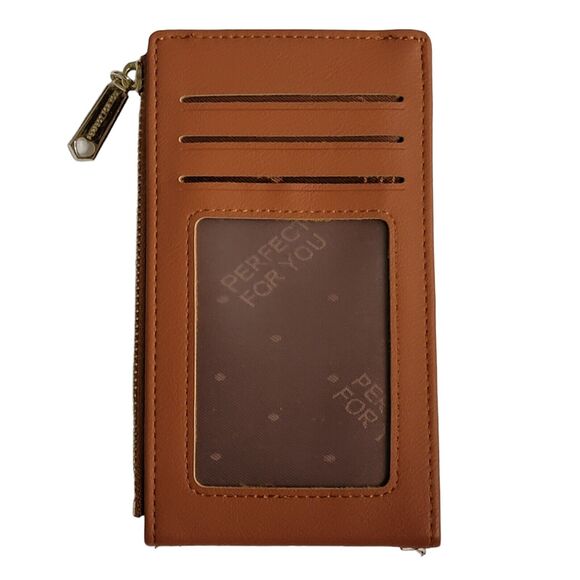 Weichen RFID Card Holder Wallet Brown Faux Leather‎ Folding Snap Closure ID - Picture 5 of 14